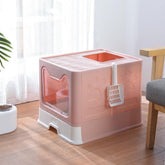Nhà vệ sinh Cho Mèo 2 cửa có khay kéo tiện dụng - Paddy Pet Shop